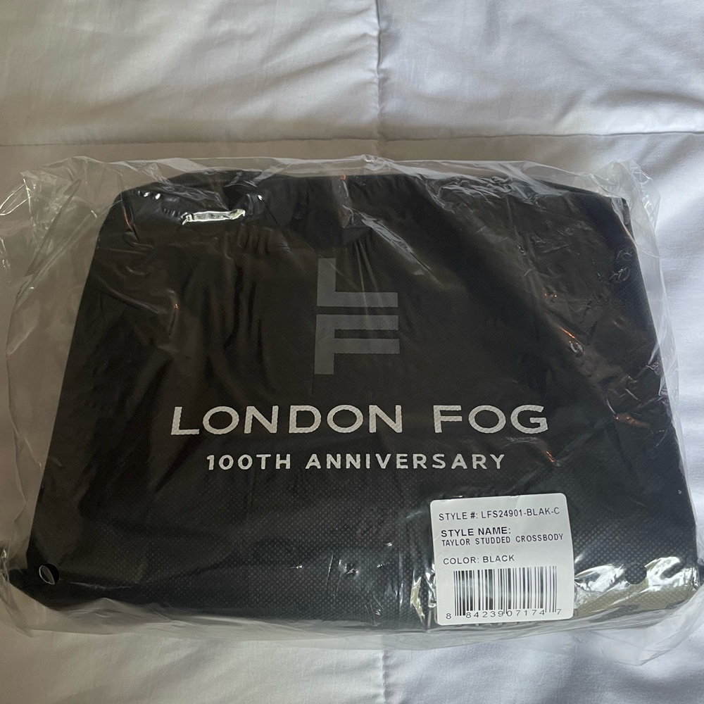 London Fog taylor studded caviar crossbody bag